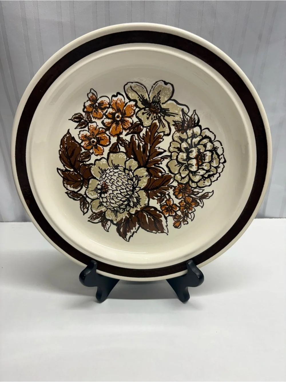 China Jeannette Corp Indian Summer Floral Dinner Plate Ceramic Round Glossy
